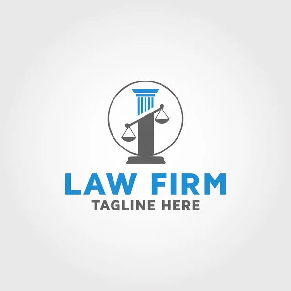 Law Firm Vector Logo Design Template Idea — Stockový vektor