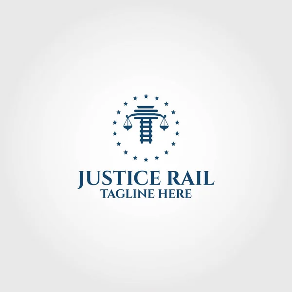 Law Justice Rail Logo Design Ideas — Stockový vektor