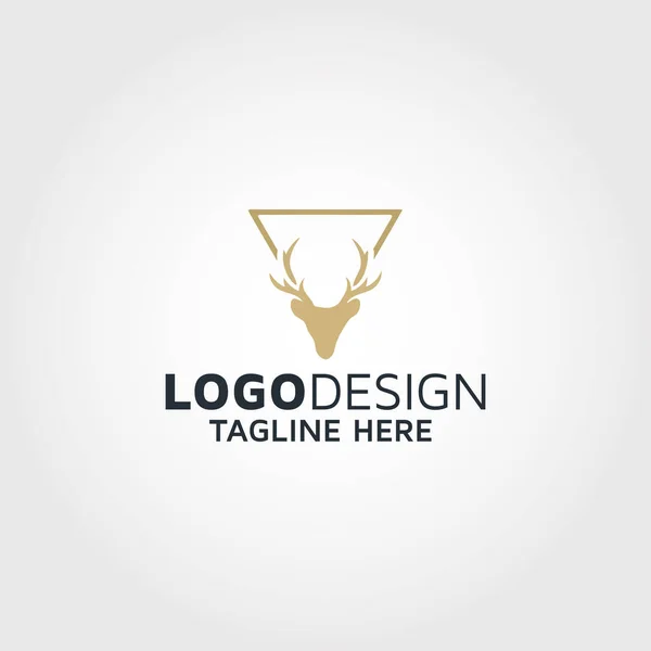 Deer Head Logo Design Idea — Vector de stock