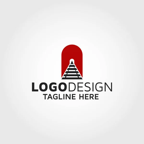 Law Rail Line Logo Design Idea — Vector de stock
