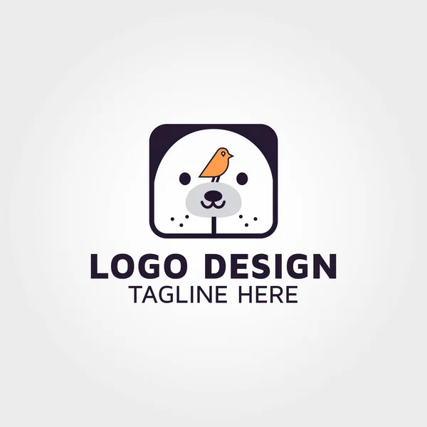 Dog Bird Logo Design Idea — Vector de stock