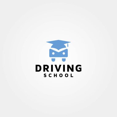 Driving School vector logo design template