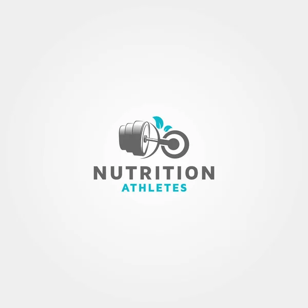 Nutrition Athletes Modern Vector Logo Design Template Idea Inspiration — Stock vektor