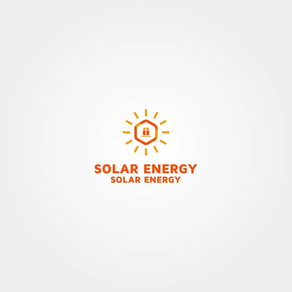 Solar Energy Vector Logo Design Template — ストックベクタ