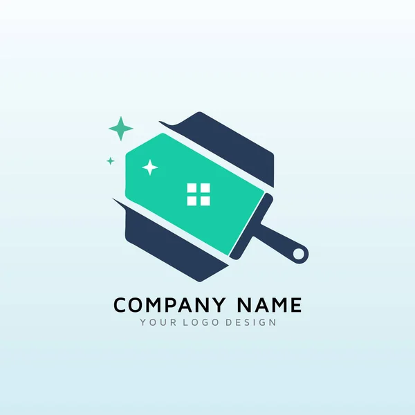 Clean Homes Vector Logo Design — Vetor de Stock