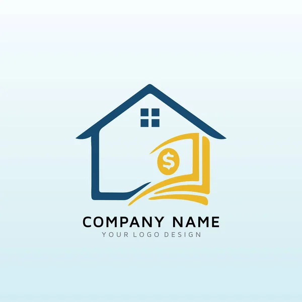 Buying Houses Cash Logo Design —  Vetores de Stock