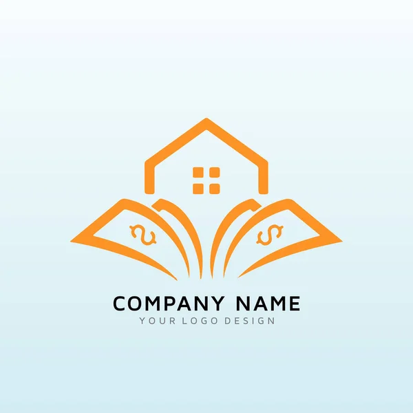 Buying Houses Cash Logo Design — Stockový vektor