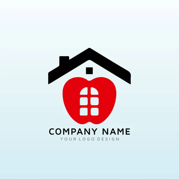 Single Agent Realtor Logo Apple Icon — Stockvector