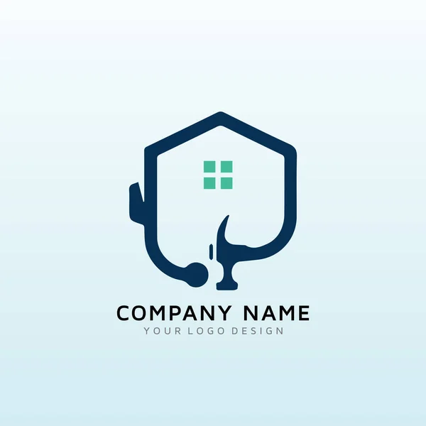 Maintenance Call Center Company Needs Memorable Real Estate Logo — Vetor de Stock
