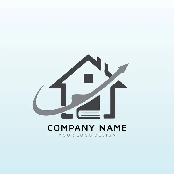 Nova Empresa Educação Investimento Imobiliário Precisa Logotipo Igualmente Fresco Fresco — Vetor de Stock