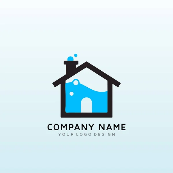Laboratório Produção Casa Vetor Logotipo Design — Vetor de Stock