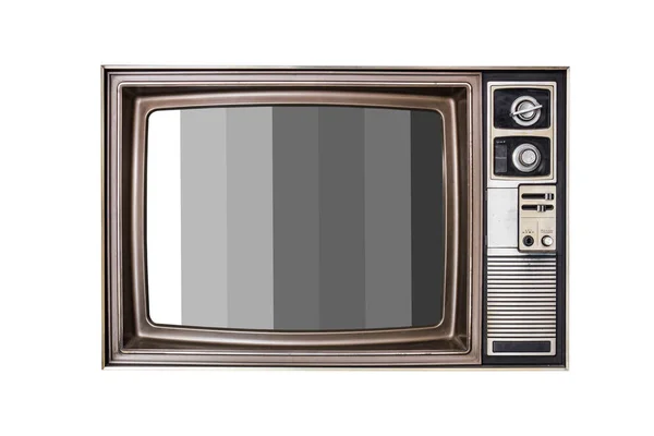 Oude Retro Houten Home Ontvanger Oude Televisie Met Gesneden Scherm — Stockfoto