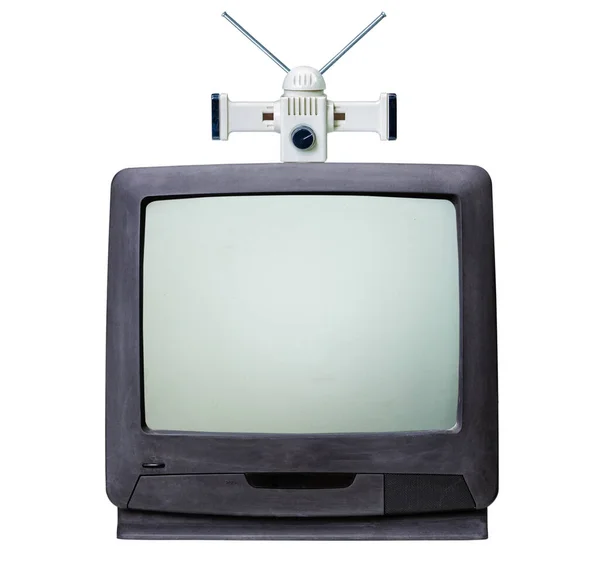 Κλασικό Ρετρό Στυλ Παλιά Τηλεόραση Κομμένη Οθόνη Παλιά Τηλεόραση Παλιά — Φωτογραφία Αρχείου