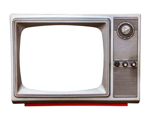 Classic Vintage Retro Style Oude Televisie Met Uitgesneden Scherm Oude — Stockfoto