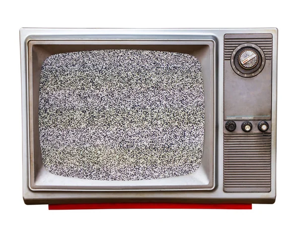 Klassischer Vintage Retro Stil Alter Fernseher Mit Geschnittenem Bildschirm Alter — Stockfoto
