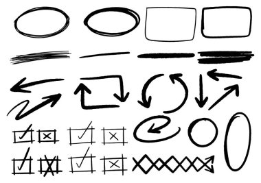 el çizimi grafik ögeler koleksiyonu