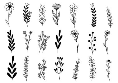 0005 hand drawn flowers doodle