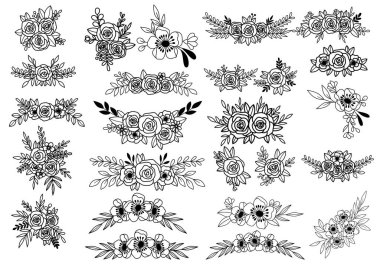 0005 hand drawn flowers doodle