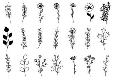 0008 hand drawn flowers doodle