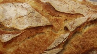 Bir baget ekmeği. Yakın çekim.