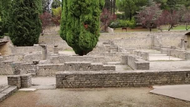 Roman Ruins Town Vaison Romaine — Stock Video