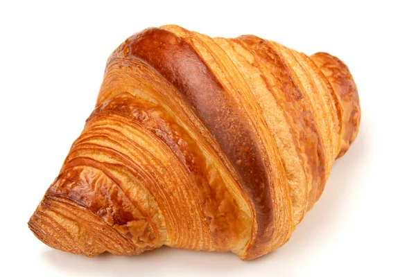 Croissant Primo Piano Isolato Fondo Bianco — Foto Stock