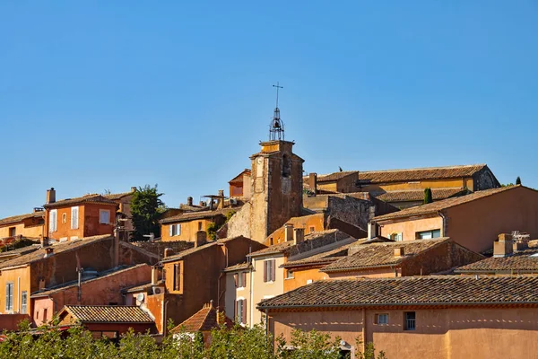 Vue Sur Village Roussillon Dans Vaucluse — Photo