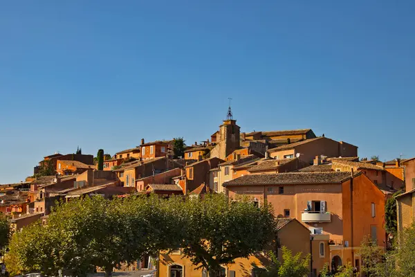 Vue Sur Village Roussillon Dans Vaucluse — Photo