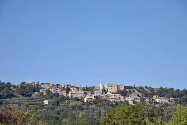 Άποψη Του Χωριού Crestet Στο Vaucluse — Φωτογραφία Αρχείου