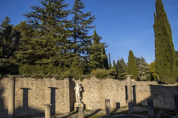 Römische Ausgrabungsstätte Puymin Vaison Romaine — Stockfoto
