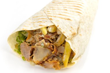 Beyaz arkaplanda izole edilmiş tacolar