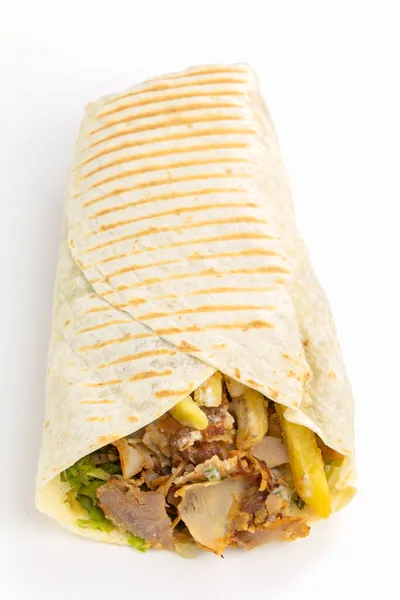 Tacos Izolowane Białym Tle — Zdjęcie stockowe