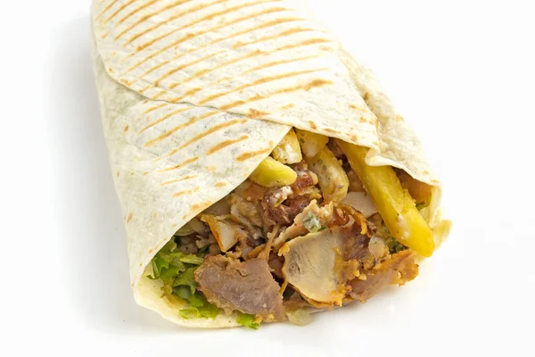 Tacos Izolowane Białym Tle — Zdjęcie stockowe