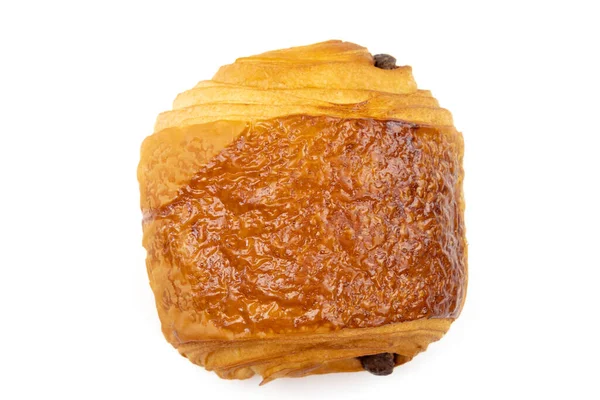 Шоколадный Хлеб Крупным Планом Белом Фоне — стоковое фото