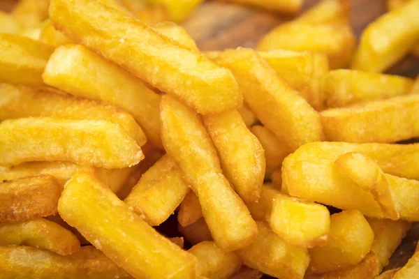 Gros Plan Une Pile Frites Pommes Terre — Photo