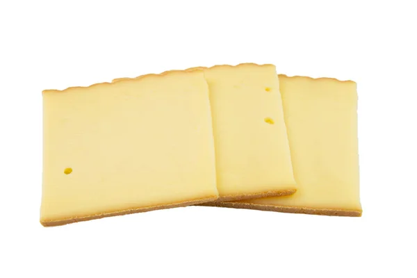 Scheiben Käse Raclette Isoliert Auf Weißem Hintergrund — Stockfoto