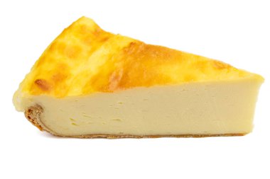 Beyaz arkaplanda izole edilmiş turtanın bir parçası