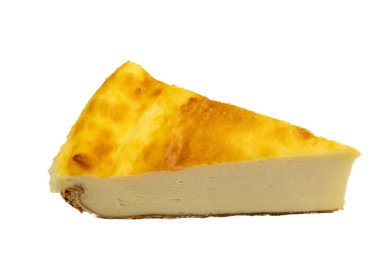 Beyaz arkaplanda izole edilmiş turtanın bir parçası