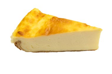 Beyaz arkaplanda izole edilmiş turtanın bir parçası