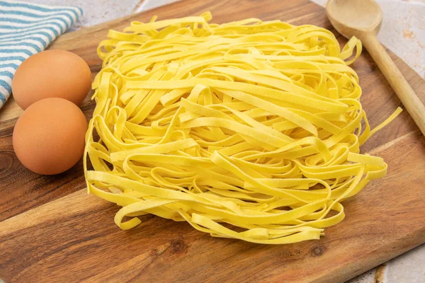 Pile Raw Pasta Table — Foto Stock