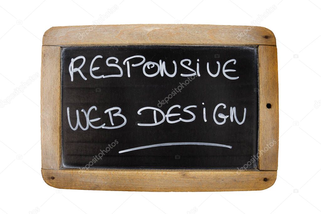 blackboard with text Responsive web design 