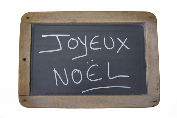 Ardoise Avec Écrit Français Joyeux Noël Joyeux Noel — Photo