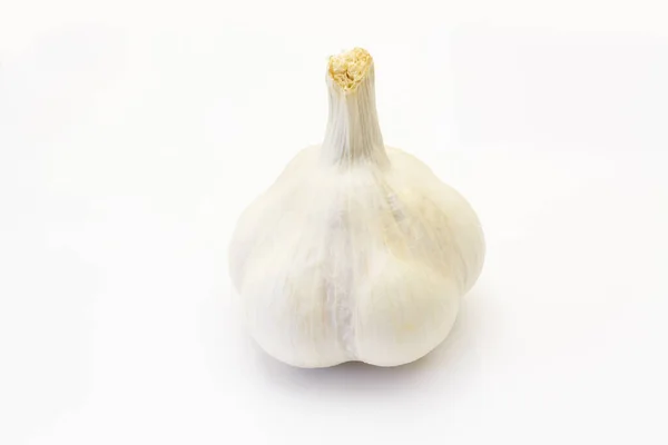 Σκόρδο Απομονωμένο Λευκό Φόντο — Φωτογραφία Αρχείου