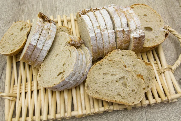 Čerstvý Domácí Krájený Chleba — Stock fotografie