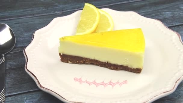 Limetkový Cheesecake Talíři — Stock video