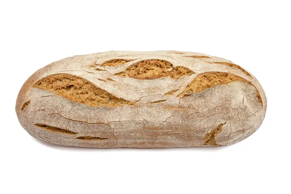 Groot Brood Geïsoleerd Een Witte Achtergrond — Stockfoto
