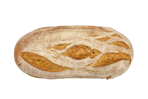 Velký Chléb Izolovaný Bílém Pozadí — Stock fotografie