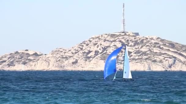 Vista Praia Prado Marselha — Vídeo de Stock