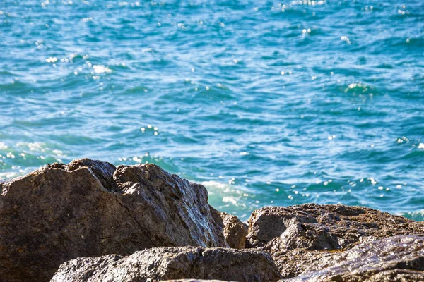 Costa Rochosa Mar Mediterrâneo Praia Prado Marselha França — Fotografia de Stock