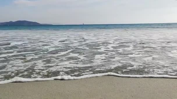 地中海の砂浜 プラドビーチ マルセイユ フランス — ストック動画